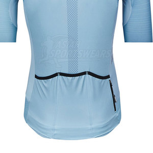 Maillot de cyclisme personnalisé léger à séchage rapide 100% polyester avec maille respirante pour le confort quotidien des hommes lors de leurs sorties à vélo - Product Image 6