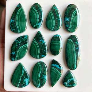 Piedra de Cuarzo Crisocola Malaquita, Gema Natural Curativa Pulida, Calmante para el Chakra del Corazón, Regalo con Juego de Color Azul Verde, Tercera Parte - Product Image 3