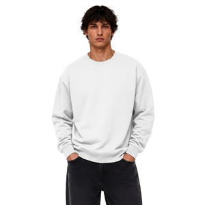Sweat-shirt personnalisé pour homme en molleton épais à col rond avec texture délavée vintage, broderie personnalisée sur la poitrine et toucher doux - Product Image 1