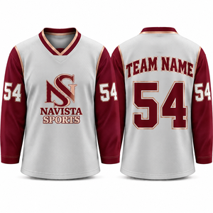 Nouveau Maillot de Hockey sur Glace à Manches Longues pour Homme 2026, Imprimé par Sublimation, Cousu, Respirant et Écologique - Product Image 2