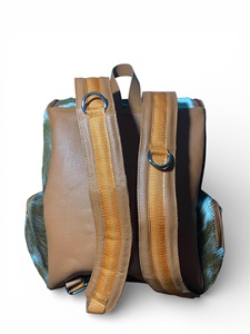 <b>Real</b> Cowhide Hairon <b>Backpack</b> Luxury Genuine <b>Leather</b> Travel Bag Western Design Custom Logo OEM ODM LHBP-0227 - Product Image 4