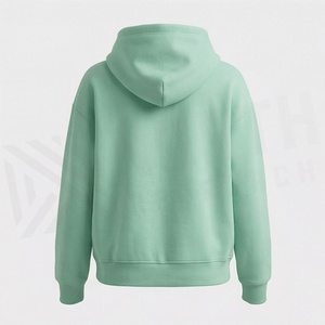 Sweat-shirts à capuche personnalisés en coton épais pour femmes, coupe oversize, en polaire, col à capuche, grandes tailles, hiver, couleur personnalisable - Product Image 2