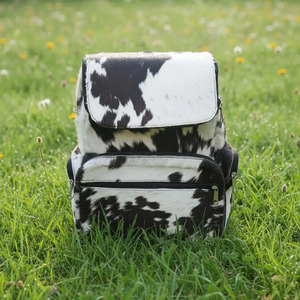 Sac à dos en cuir de vachette en gros avec fermeture éclair, sacoche unisexe pour ordinateur portable, bretelles souples et tendance - Product Image 6