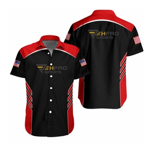 Diseñe sus propias camisetas de carreras Camisetas de carreras con botones personalizadas Camisas de trabajo de manga corta Pit Crew Ropa de equipo de carreras de F1 - Product Image 6