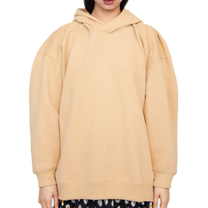 Sweat à capuche oversize personnalisé en molleton de coton pour femme, à manches longues, avec poche kangourou, style streetwear décontracté - Product Image 4
