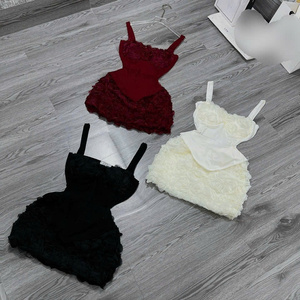 Two Piece Summer <b>Sexy</b> Shoulder Cotton Eco-Friendly Washable Solid Long Women's Clothing <b>Set</b> Comfortable Fashion Customized ODM - Product Image 1