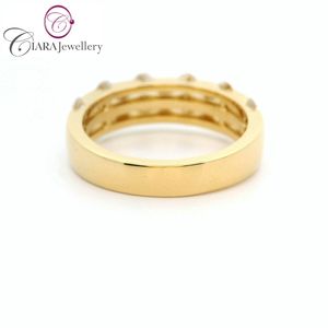 แหวนค็อกเทลประดับเพชรสีเหลืองทอง18K แบบคลาสสิกหรูหรา - Product Image 3