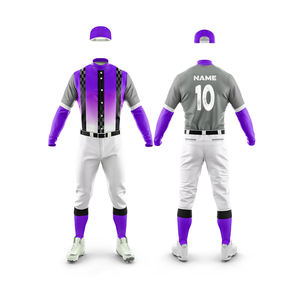 Ensembles d'uniformes de baseball pour hommes de haute qualité, respirants, design imprimé tendance, personnalisables, prix fournisseur usine, sublimation - Product Image 4