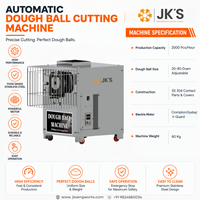Machine automatique de découpe de boulettes de pâte en acier inoxydable de qualité alimentaire |   2000 pièces/heure |   20–80g Réglable |   Diviseur de pâte industriel