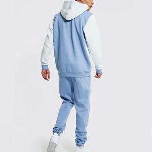 Men Sweatsuit Hoodie <b>Jogger</b> Set Cotton <b>Fleece</b> Casual Winter Tracksuit Outfit - Product Image 2