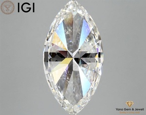 Diamante Cultivado en Laboratorio CVD, Corte Marquesa, 5.00 Quilates, Color G, Claridad VVS2, Certificado IGI, Joyería Ética, Spark of Purity - Product Image 4