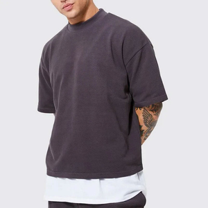 เสื้อยืดคอตตอนหนาน้ำหนักมากสำหรับผู้ชาย หนักพิเศษ 300gsm ทรงโอเวอร์ไซส์ ไหล่ตก คอกลม ทรงบ็อกซี่ - Product Image 4
