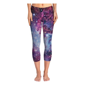 Leggings de Yoga Estampados, Hasta la Rodilla, Cintura Alta, Elásticos en Cuatro Direcciones, Spandex y Poliéster, Pantalones Deportivos para Mujer - Product Image 3