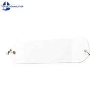 11in/28.5cm Chrome Sliver Fishing Flasher Lure avec 2 ailerons Saumon Deep Diver Plate ABS Plastic Trolling Bait