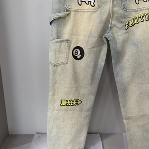 MIXED EMOTION Jeans en denim de haute qualité, coupe classique, délavé moyen, pour hommes et femmes, styles les plus vendus aux États-Unis - Product Image 3
