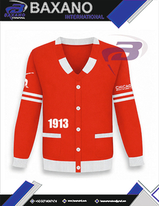 Delta | Sigma | Theta Sorority Winter Acrylic <b>Cardigan</b> <b>Sweater</b> Red & White Accents V-neck 1913 Chicago Design <b>Sweater</b> Sorority - Product Image 5