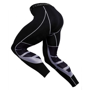 Leggings de sport pour homme à haute élasticité avec logo personnalisé, respirants, séchage rapide, vêtements de sport actifs - Product Image 3