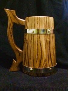 Mug à bière en bois et acier - Product Image 3