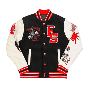 Chaqueta Varsity Personalizada para Hombre, de Lana/Poliéster, Ecológica, Estilo Urbano, Fabricante de Chaquetas Letterman Bordadas, OEM ODM - Product Image 5