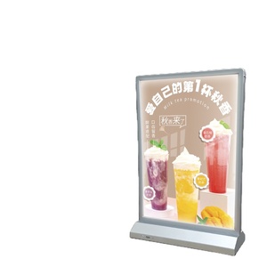 Giảm giá hai mặt A4/A5/tùy chỉnh có thể sạc lại LED hộp đèn nhôm Acrylic <span class=keywords><strong>menu</strong></span> cho triển lãm và bảng quảng cáo - Product Image 1