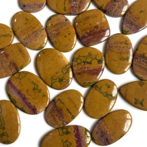 Cabochon en jaspe océanique jaune naturel, pierre précieuse brute, jaspe poli, cabochons lisses pour la fabrication de bijoux, pendentif, bague - Product Image 5