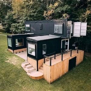 Casa Contenedor Plegable y Expandible de Madera y Acero de 20 y 40 pies, Diseño Posmoderno, con Garantía y Transpirable - Product Image 1