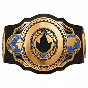 Ceinture de lutte unisexe adulte Ronpex International en cuir et laiton, épaisseur 1,5 cm, 5 kg, 1,8 m, doublure en coton doux, pour le championnat mondial - Product Image 2