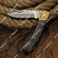 Couteau pliant EDC de haute qualité, professionnel, de qualité industrielle, en acier Damas forgé, avec verrouillage arrière, pour la chasse, la pêche, la randonnée, les activités de plein air