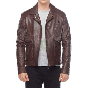 Veste en cuir pour homme, style tendance et décontracté, coupe ajustée, style de créateur, style urbain classique, coupe-vent, veste en cuir d'hiver - Product Image 2