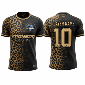 เสื้อฟุตบอลมืออาชีพ ผ้าโพลีเอสเตอร์เนื้อสัมผัสพิเศษ พิมพ์ลายดิจิทัล ป้องกันการเกิดขุย สวมใส่สบาย ชุดทีมแข่งขันแบบกำหนดเอง - Product Image 1