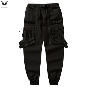 Pantalon respirant léger à sangle réglable, multi-poches, durable, coupe ajustée, imperméable, style urbain, taille élastique, style streetwear, haute qualité - Product Image 3