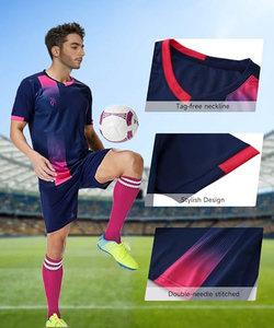 Soccer Uniform <b>Socks</b> for Youth Custom Breathable Quick Dry <b>Polyester</b> Low MOQ Custom OEM Service Latest Style Men Soccer Uniform - Product Image 3
