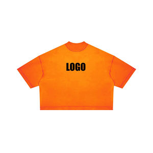 Último Diseño, Nueva Llegada, Camisetas Cortas de Alta Calidad con Hombros Caídos para Hombre y Mujer, Ropa al por Mayor Unisex - Product Image 5