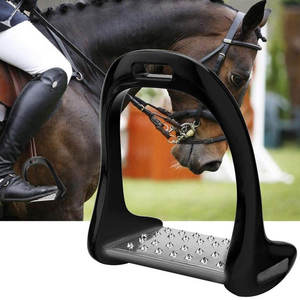 อานม้าสแตนเลสสีดำพร้อมหมุดโลหะและแผ่นยาง - Product Image 5