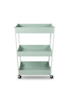 Modern Metal Salon Trolley 3 Shelf Rolling <b>Cart</b> with 4 Wheels Movable <b>Storage</b> Organizer for Hair Salon Barber Spa Use - Product Image 2
