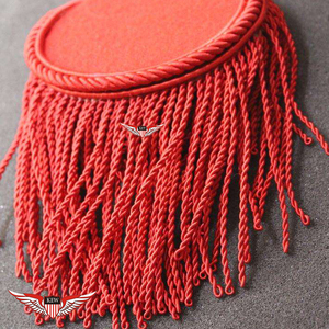 Epaulettes de Hombro Formales y Transpirables con Flecos Rojos, Epaulettes de Uniforme de Lana, Epaulettes con Flecos para Vestimenta Ceremonial - Product Image 3