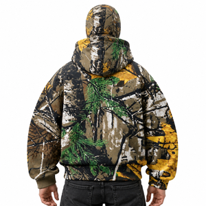 Pasamontañas de Camuflaje Tejido Personalizado para Hombre con Cremallera Completa, Venta al por Mayor OEM, Ropa de Exterior - Product Image 3