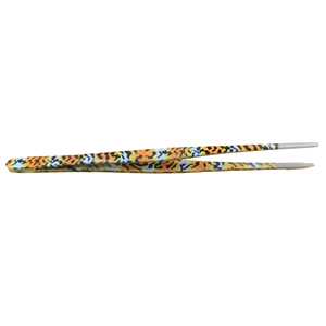 Pince de chef à motif tigre pour la présentation des plats, en acier inoxydable, idéale pour la garniture et la présentation alimentaire de précision - Product Image 1