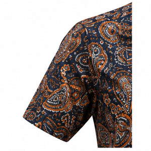 Chemise décontractée de luxe moderne pour homme, coupe décontractée, manches courtes, imprimé par transfert thermique, 100% coton respirant, séchage rapide, été - Product Image 4