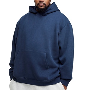 Top Quality Breathable Men's Hoodies basics cotton <b>blended</b> Over Size Loose Heavyweight Hoodies For Men 2026 - Product Image 1