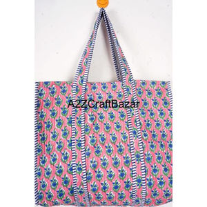 กระเป๋าหิ้วชายหาดลายทางผ้าฝ้ายแท้ 100% ขนาดใหญ่สำหรับผู้หญิง พร้อมหูหิ้วยาว-ใช้ได้ทุกวันสำหรับการช้อปปิ้งและงานแสดงสินค้า - Product Image 4