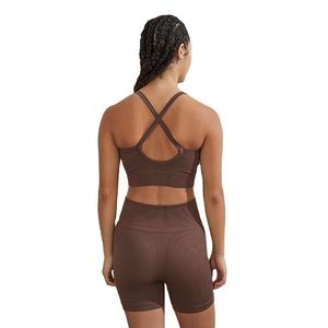 Nuevo Diseño Personalizado al por Mayor, Material de Ribs Elástico, Ropa Deportiva para Gimnasio, Conjuntos Deportivos para Mujer, Diseño de Verano, Venta Caliente - Product Image 5