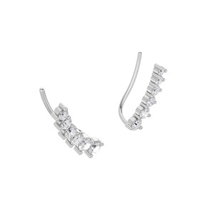 Aretes de Aro con Diamantes Cultivados en Laboratorio de Lujo Aarinya, con Baño de Oro de 18K, Certificados por IGI, para Aniversario y Fiesta - Product Image 3
