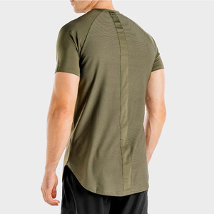 เสื้อยืดออกกำลังกายแขนสั้นผู้ชายแบบกำหนดเอง OEM ผ้าฝ้ายแห้งเร็ว สำหรับออกกำลังกาย ยกน้ำหนัก ทรงเข้ารูป - Product Image 2
