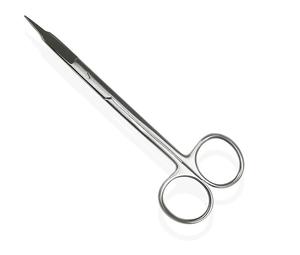 Ciseaux chirurgicaux dentaires Fox de qualité supérieure, à pointe droite/courbe, à alimentation manuelle, avec coupe super précise - Product Image 1