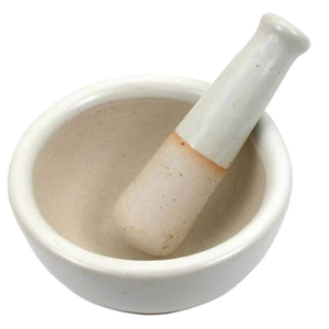 Mortier et pilon en marbre naturel massif, moulin manuel pour herbes et épices - Product Image 3