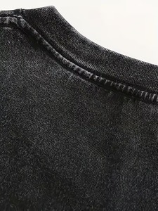 Camisetas de punto para hombre, 100% de alta calidad, estilo casual, con lavado ácido, las más vendidas, ligeras, suaves, de ajuste holgado y cuello redondo. - Product Image 3