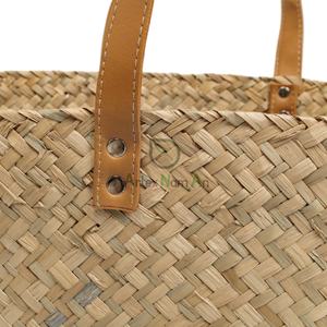 กระเป๋าโท้ทจากหญ้าทะเลทำด้วยมือสไตล์วินเทจยูนิเซ็กส์กระเป๋าชายหาดเปิดปิดโลโก้ออกแบบได้เองสำหรับใช้ในชีวิตประจำวันทำจากเวียดนาม - Product Image 3