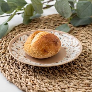 KUKKA 145 <b>Plate</b> Round <b>Ceramic</b> Dessert <b>Plate</b> With Plant Pattern - Product Image 1