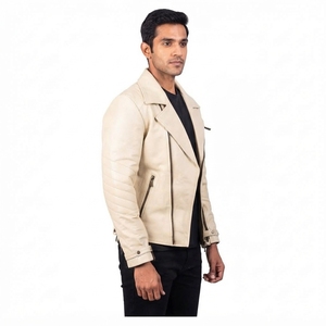 Veste de style motard pour homme, veste décontractée à fermeture éclair, veste à manches longues, veste tendance, fabrication sur mesure, vente en gros - Product Image 3